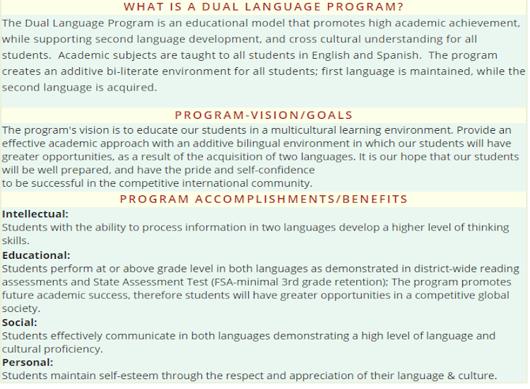 Dual Language Program 